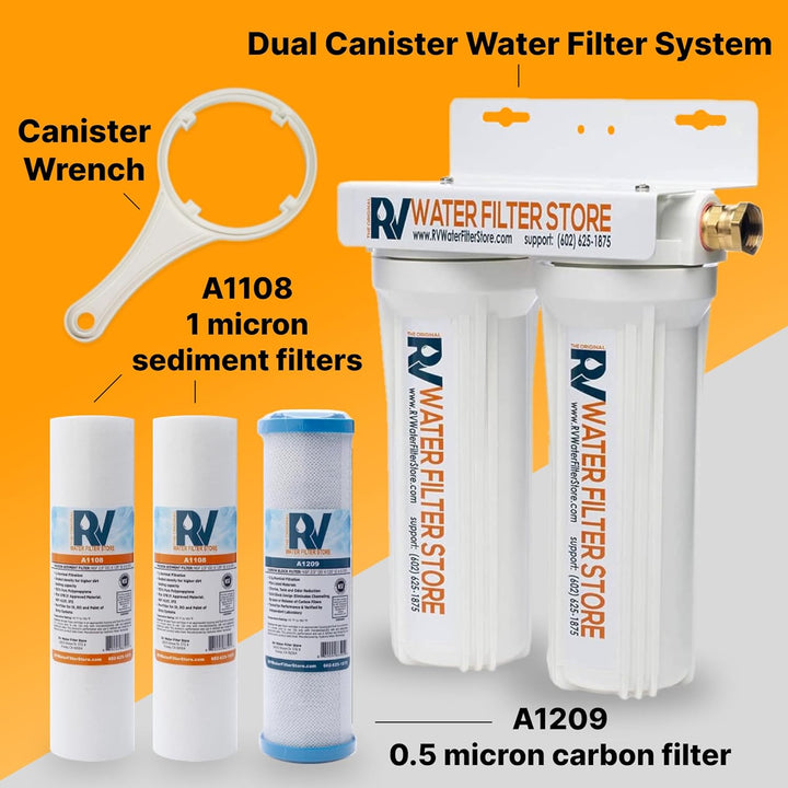 Essential Whole RV Water Filter System with Bracket