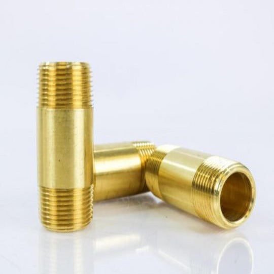 2.5" Jumbo Brass Nipple 3/4" MNPT x 3/4" MNPT