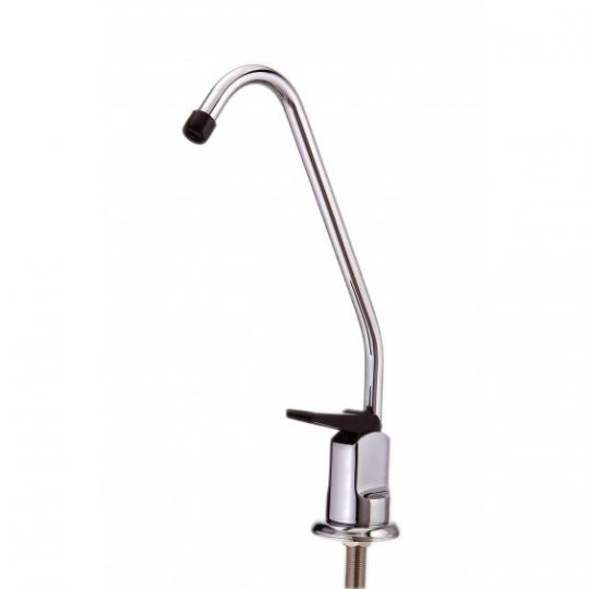 Chrome long-reach dispenser faucet