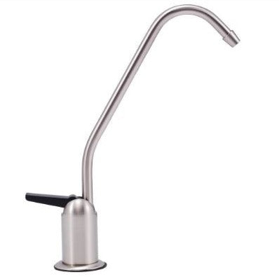 Brushed nickel dispenser faucet