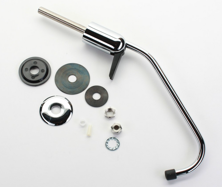 Chrome long-reach dispenser faucet