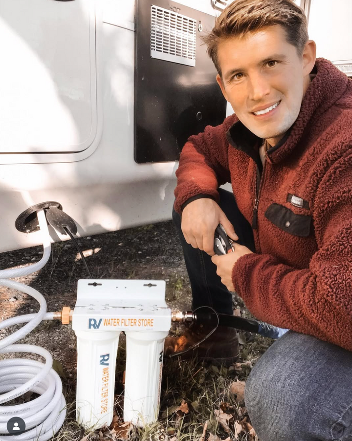 Essential Whole RV Water Filter System with Bracket