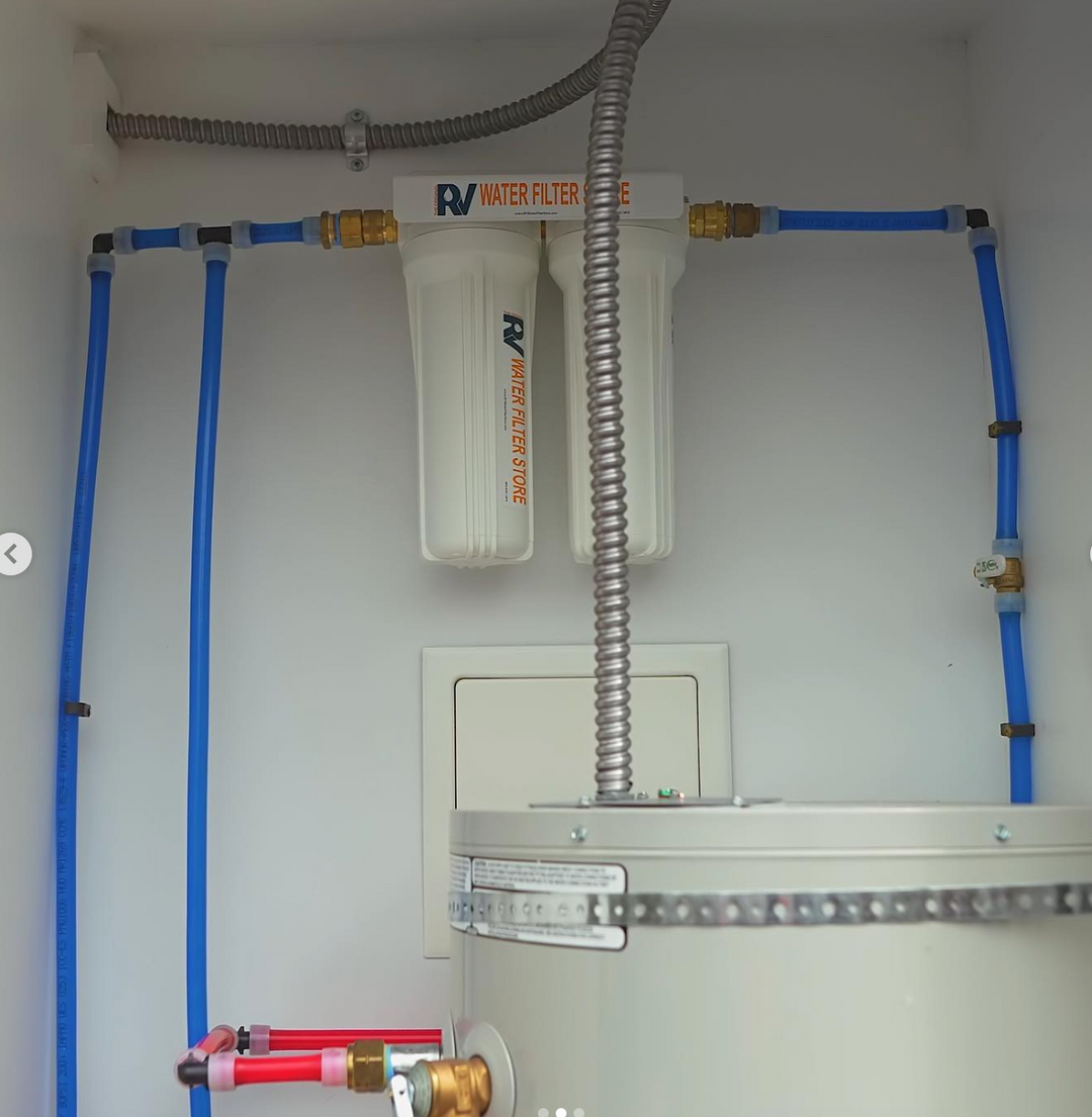 Essential Whole RV Water Filter System with Bracket