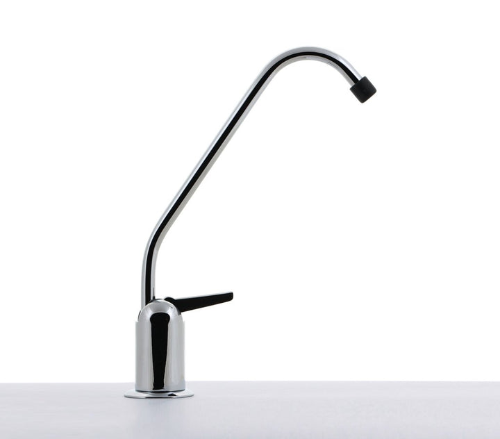 Chrome long-reach dispenser faucet