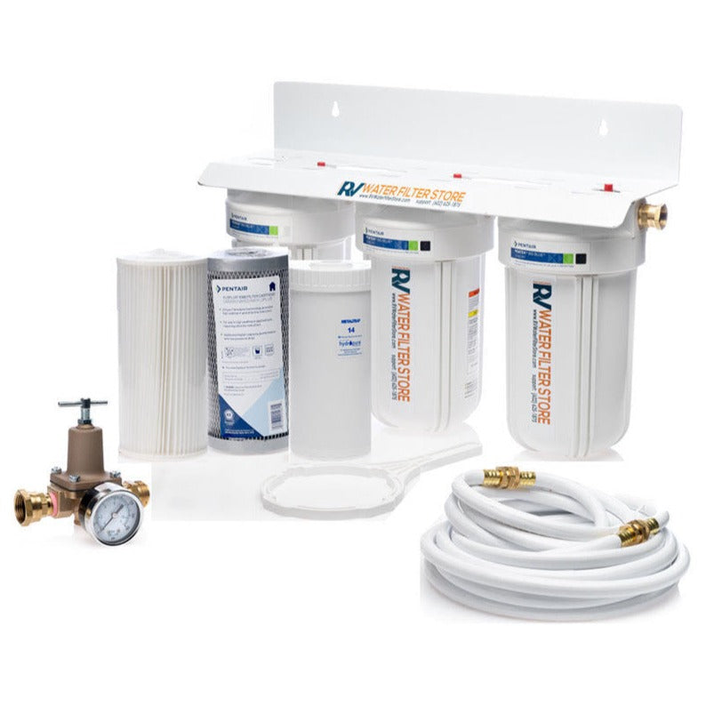 Jumbo Essential RV Water Filter + Iron Filter System - Total Solution