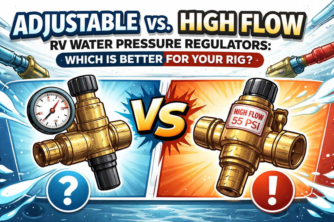 Adjustable vs. High Flow RV Water Pressure Regulators: Which Is Better for Your Rig?