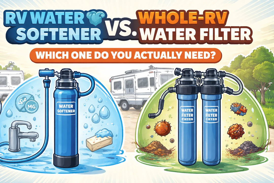 RV Water Softener vs. Whole-RV Water Filter: Which One Do You Actually Need?