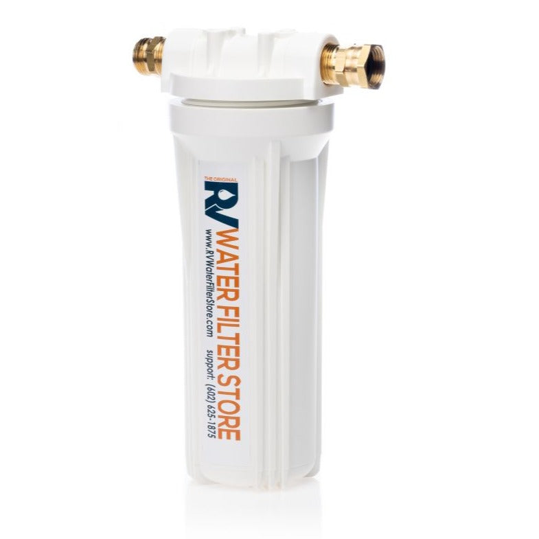 Single 3/4" White Canister with wrench, Hose Fittings