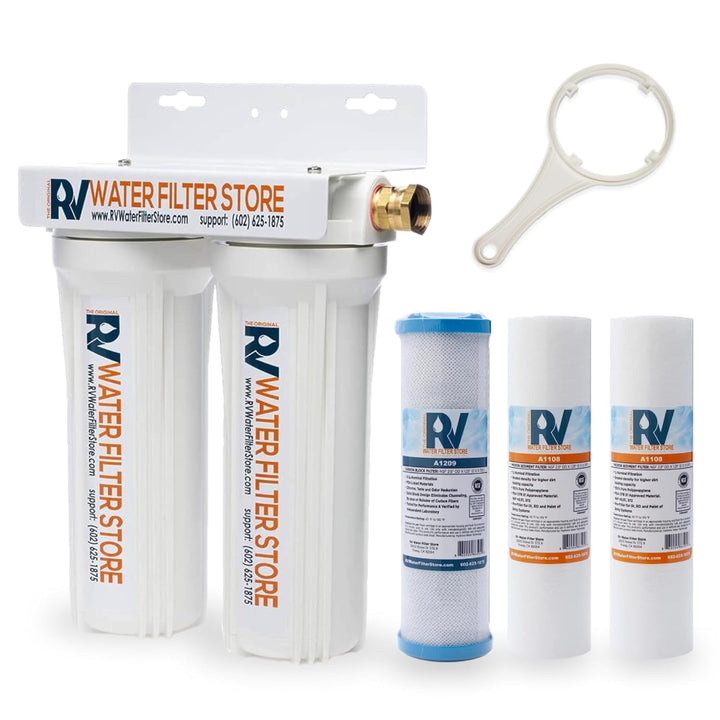 Essential Whole RV Water Filter System with Bracket