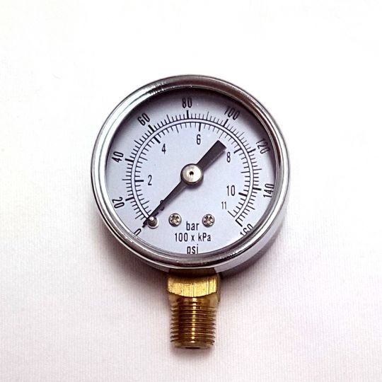 1 1/2" 0-160 psi 1/8" mpt out bottom gauge
