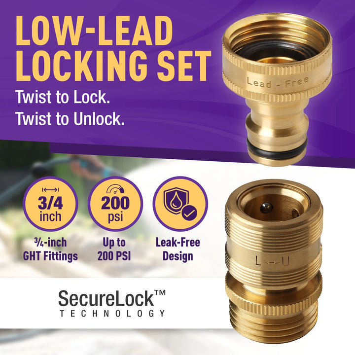 Lead Free Brass Quick Connect Set MADE IN USA
