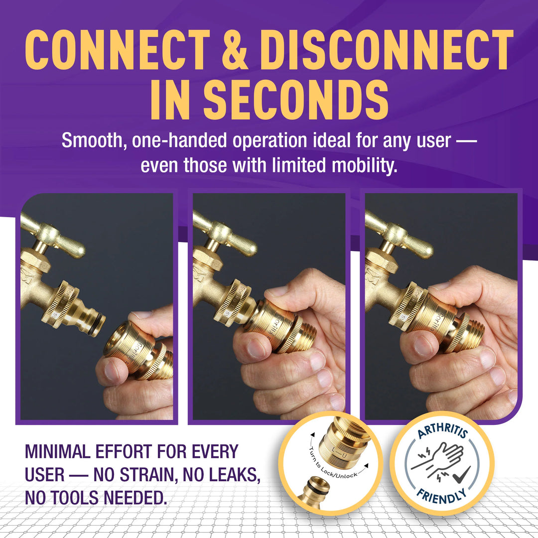 Lead Free Brass Quick Connect Set MADE IN USA