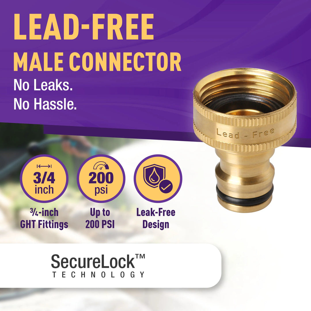 Lead Free Brass Quick Connect - Male Side Only