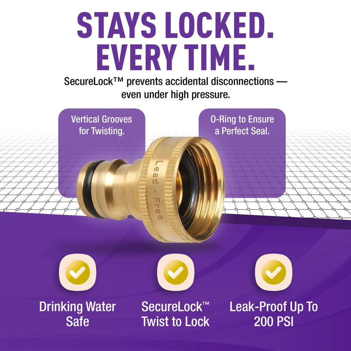 Lead Free Brass Quick Connect - Male Side Only