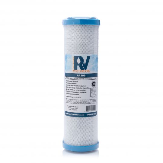 RVWFS Essential A1209 10"x 2.5" 0.5 Micron Carbon Block Filter Cartridge